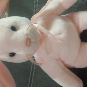 TY Beanie baby Hoppity the rabbit  soft pink